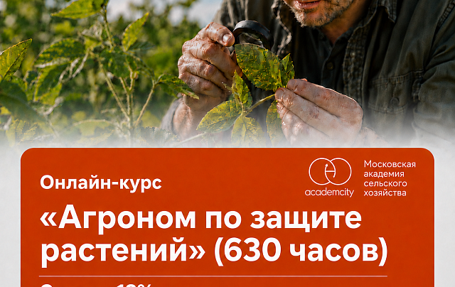 Онлайн-курс «Агроном по защите растений» (630 часов)