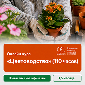Онлайн-курс «Цветоводство» (110 часов)