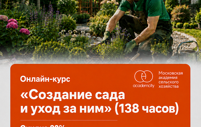 Онлайн-курс «Создание сада и уход за ним» (138 часов)